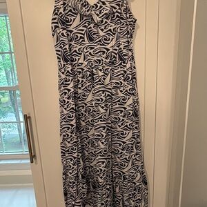 Blue and White Patterned Dress Vineyard Vines Maxi Dress